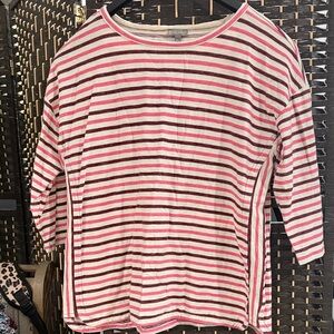 Talbots Red and White Striped Top